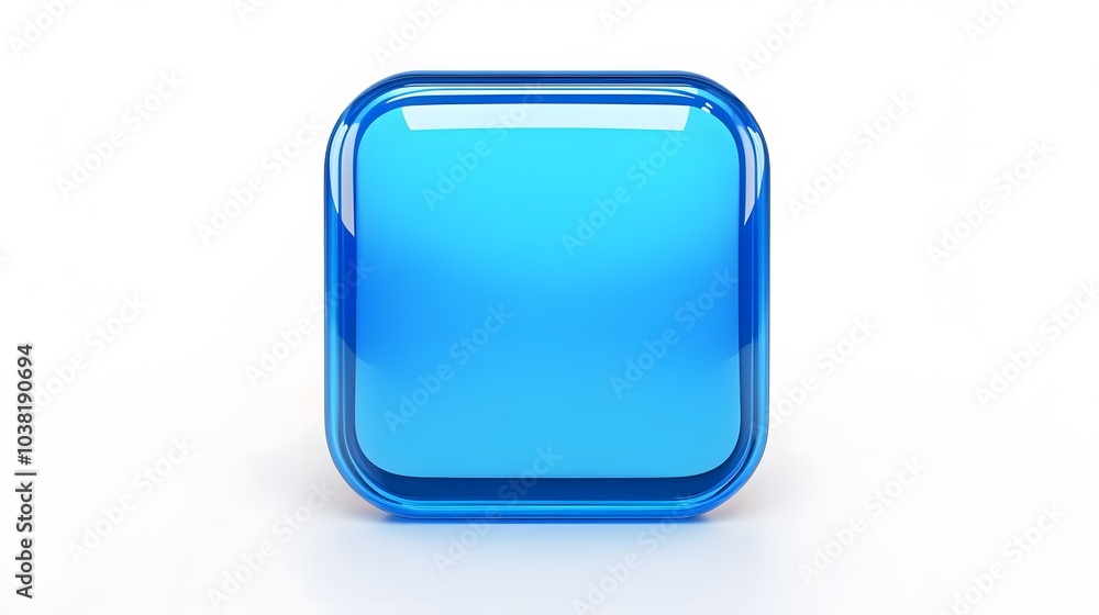 Blank Mobile application icon, button - blue square with round corners. 3d rendering, white background
Blank Mobile application icon, button - blue square with round corners. 3d rendering, white background