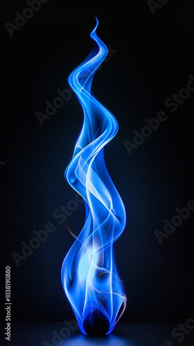 Image of Fire with blue flame