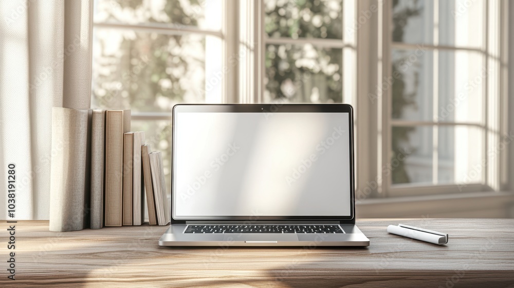 The Modern Laptop on Desk The Modern Laptop on Desk