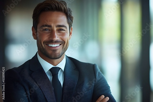 Confident Businessman Portrait Sharp, Stylish Executive