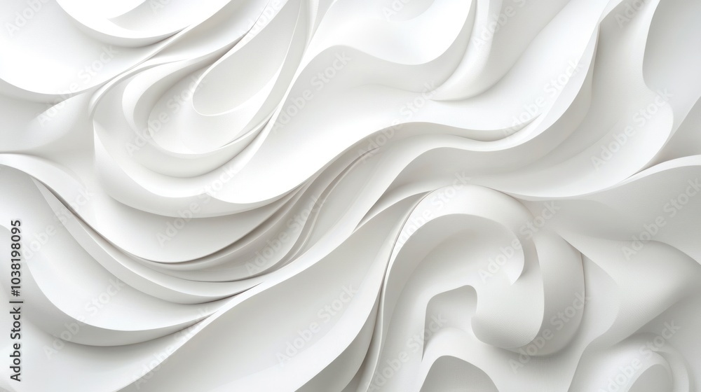 Abstract White Swirling Pattern Abstract White Swirling Pattern
