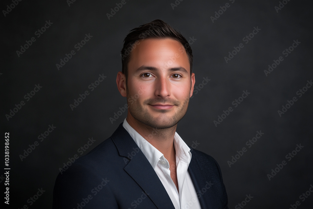 Clean professional headshot of a man in front of a simple backdrop Clean professional headshot of a man in front of a simple backdrop
