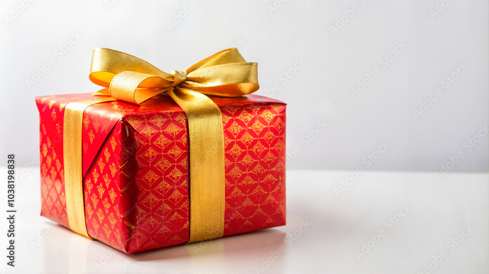 Red and Gold Wrapped Gift Box for Festive Chinese New Year Red and Gold Wrapped Gift Box for Festive Chinese New Year