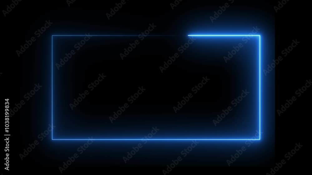 abstract glowing neon rectangle border frame in the shape rectangle glowing and futuristic energy line animation. On the black background. abstract glowing neon rectangle border frame in the shape rectangle glowing and futuristic energy line animation. On the black background.