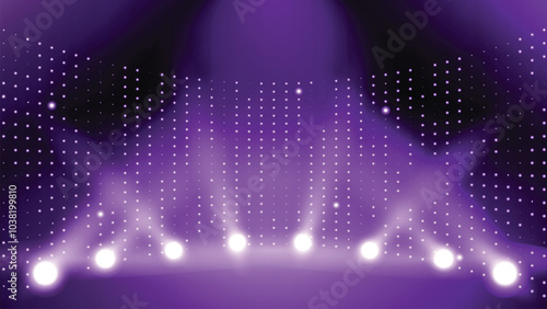 Blue stage lights rays scene background. Abstract blue light rays background
