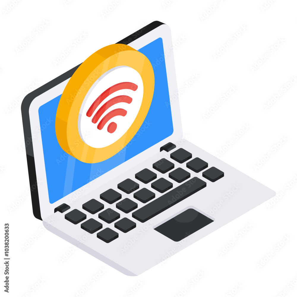 Perfect design icon of connected laptop
Perfect design icon of connected laptop