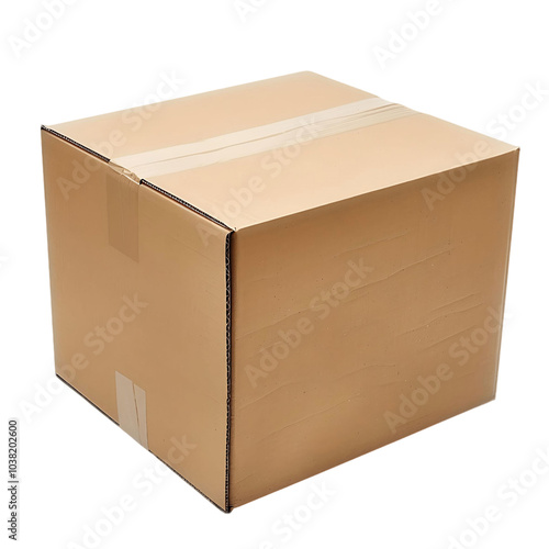 Clear Background Cardboard Shipping Box