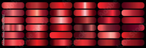Red gradients set. Red gradients collection.	
