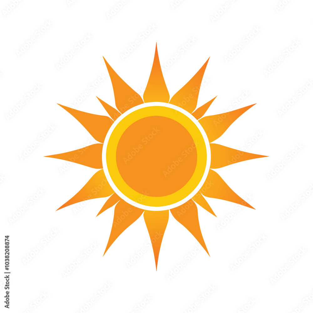 Silhouette of a sun vector icon Silhouette of a sun vector icon