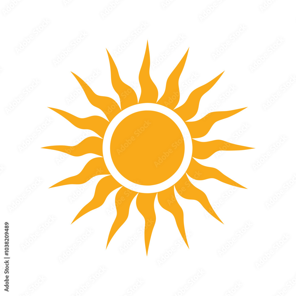 Silhouette of a sun vector icon Silhouette of a sun vector icon