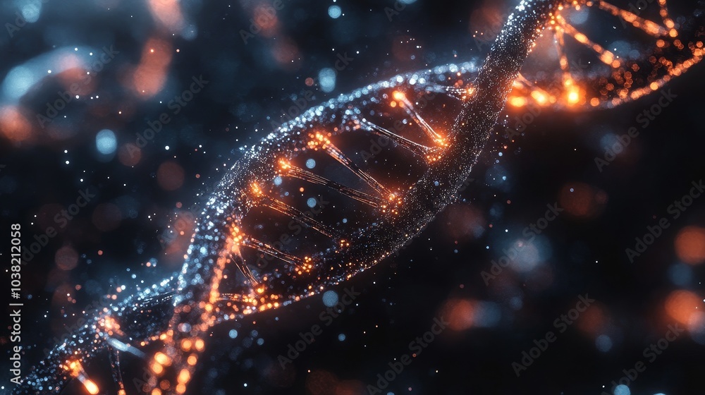 Futurism depicts an automated AI genomic data scientist set against a black background, combining beauty and advanced technology in a sci-fi style Futurism depicts an automated AI genomic data scientist set against a black background, combining beauty and advanced technology in a sci-fi style