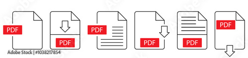 PDF file format icons