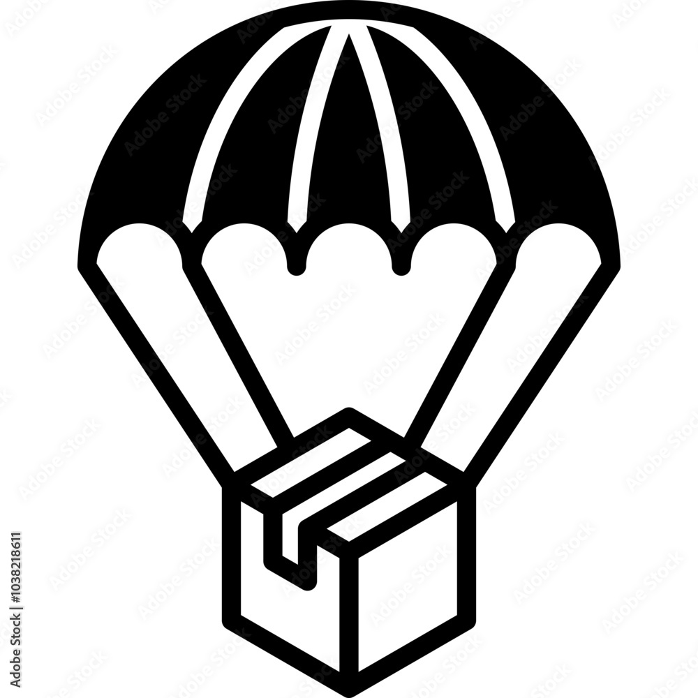 Parachute Delivery Icon Parachute Delivery Icon