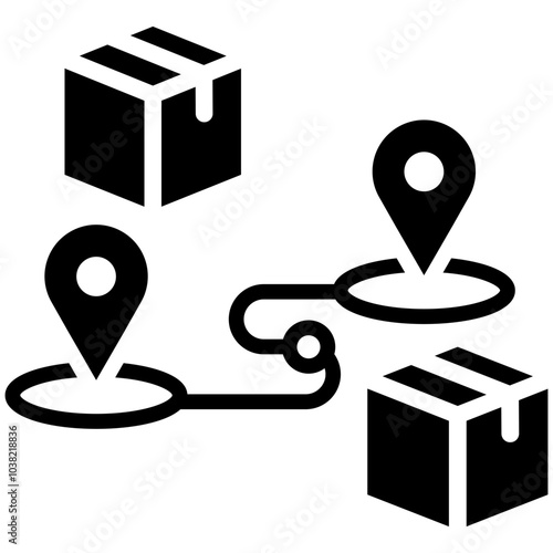 Logistic Route Icon