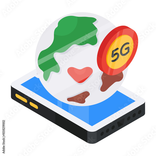 Trendy design icon of 5g network 

