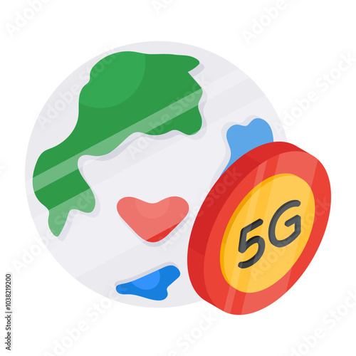 Trendy design icon of 5g network 

