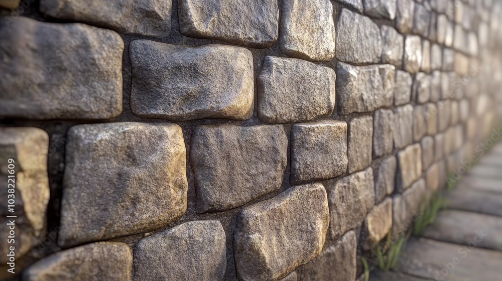 The seamless and spliceable stone brick wall features a natural and textured design, exuding rural charm and enhancing aesthetics with its earthy tones and rough surface. The seamless and spliceable stone brick wall features a natural and textured design, exuding rural charm and enhancing aesthetics with its earthy tones and rough surface.