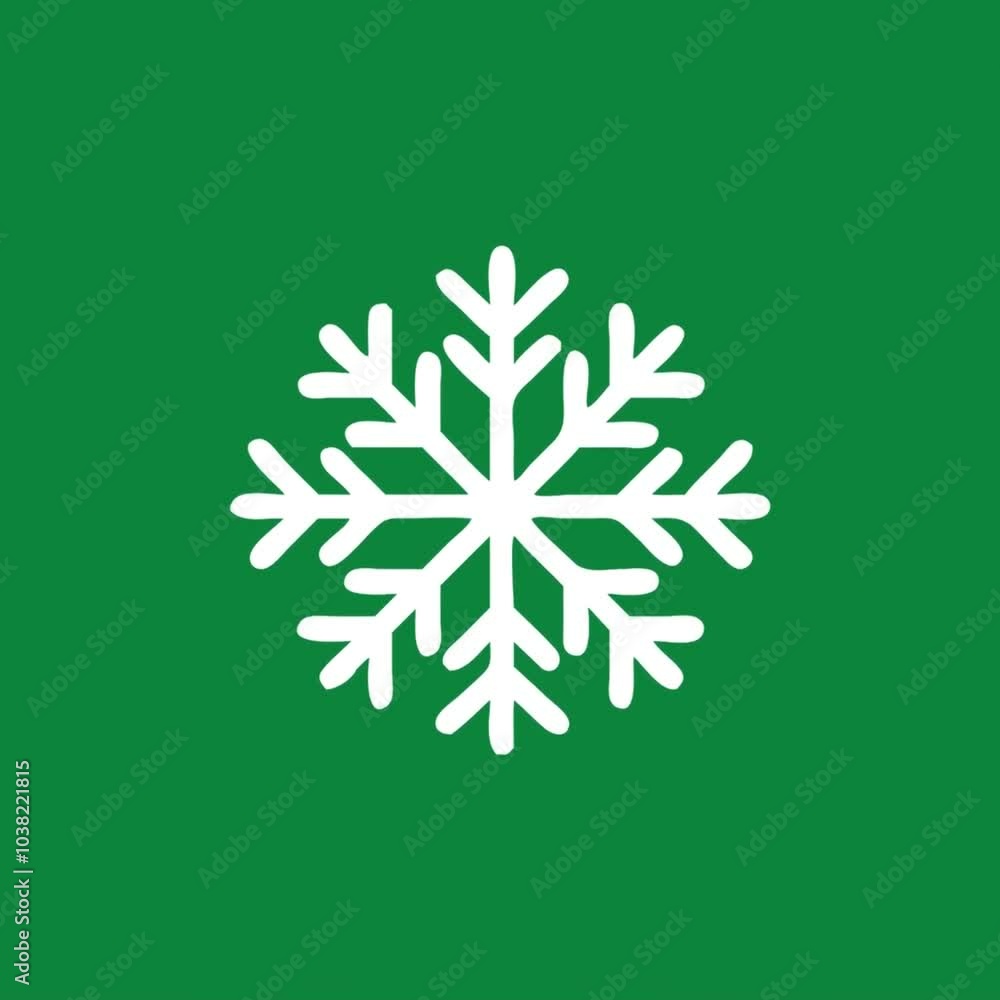 Snowflake animation on green screen Snowflake animation on green screen