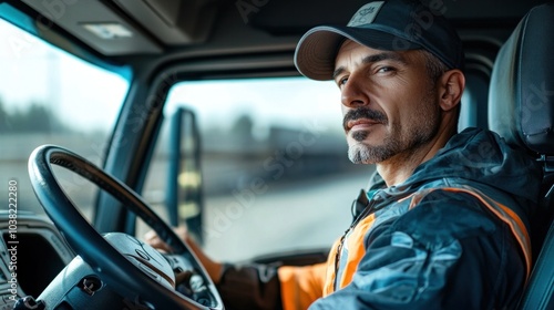 Professional truck driver, responsible for hauling cargo across various terrains, ensuring that freight is transported safely and on time, contributing to the overall logistics operation