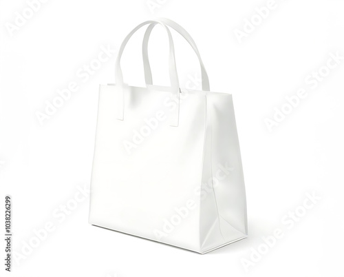 Wallpaper Mural White paper shopping bag isolated background Torontodigital.ca