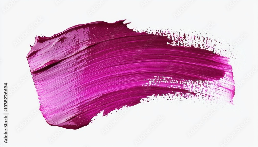 A vibrant magenta paint stroke on a white background, showcasing texture and color for artistic purposes. A vibrant magenta paint stroke on a white background, showcasing texture and color for artistic purposes.