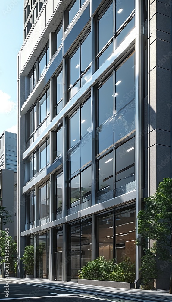 Office building exterior. This is AI generated, property release is not required. Office building exterior. This is AI generated, property release is not required.