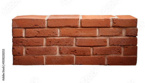 Red brick wall, perfect for construction and architectural background. transparent background photo