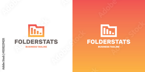 folder stats logo vector