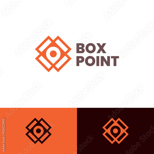 package box point logo vector