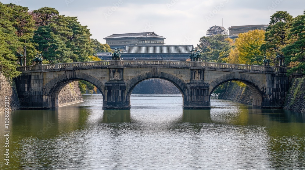 Imperial Palace of Tokyo: Majestic Landmark and Nijubashi Bridge in Japan Imperial Palace of Tokyo: Majestic Landmark and Nijubashi Bridge in Japan