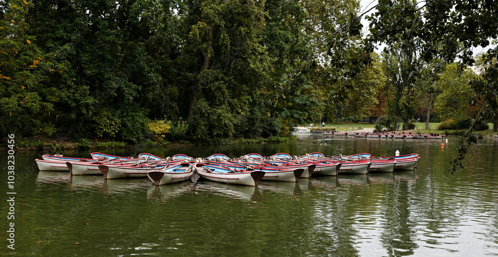 Obraz premium boats in a pond