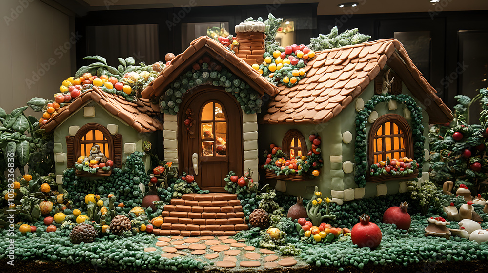 A Delightful Sukkah Crafted from Vibrant Candy Blocks with Whimsical Decorations to Foster a Unique Festive Spirit A Delightful Sukkah Crafted from Vibrant Candy Blocks with Whimsical Decorations to Foster a Unique Festive Spirit