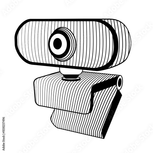 webcam webcast camera on white background