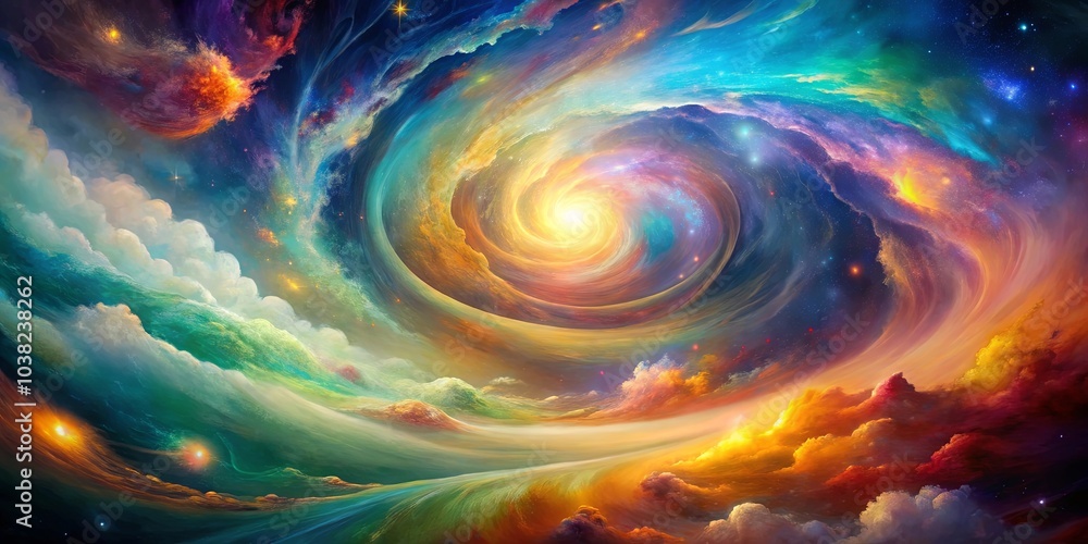 A swirling nebula of vibrant hues, a celestial tapestry of clouds, and a luminous core illuminate the cosmic expanse. A swirling nebula of vibrant hues, a celestial tapestry of clouds, and a luminous core illuminate the cosmic expanse.