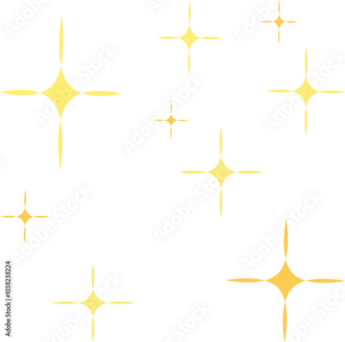 Sparkle Icon Shape Effect Clip Art Vector Illustration