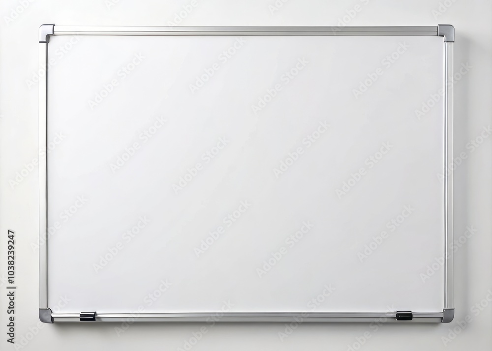 Magnetized Empty Whiteboard Isolated on White Background for Creative Ideas, Brainstorming Sessions, Office Environment, Educational Uses, Note Taking, and Planning Magnetized Empty Whiteboard Isolated on White Background for Creative Ideas, Brainstorming Sessions, Office Environment, Educational Uses, Note Taking, and Planning