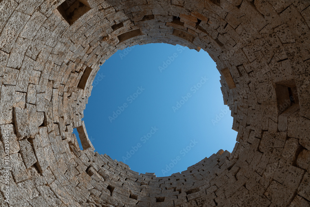 Drakano fortress tower in Ikaria island, Greece