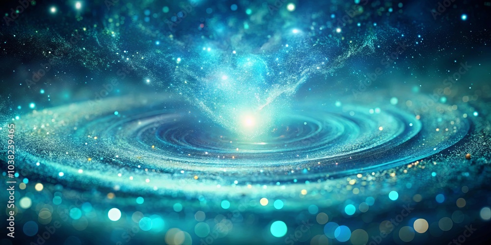 Abstract Cosmic Dance of Light and Stardust, a Whirlwind of Blue and Gold Abstract Cosmic Dance of Light and Stardust, a Whirlwind of Blue and Gold
