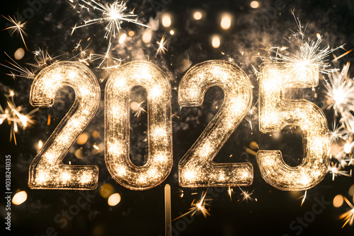 A close-up of a glittering 