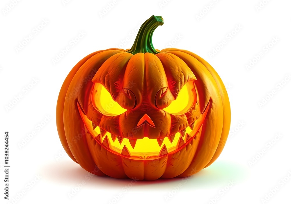 Scare orange pumpkin for Halloween' Day isolated on the white background, Scare orange pumpkin for Halloween' Day isolated on the white background,