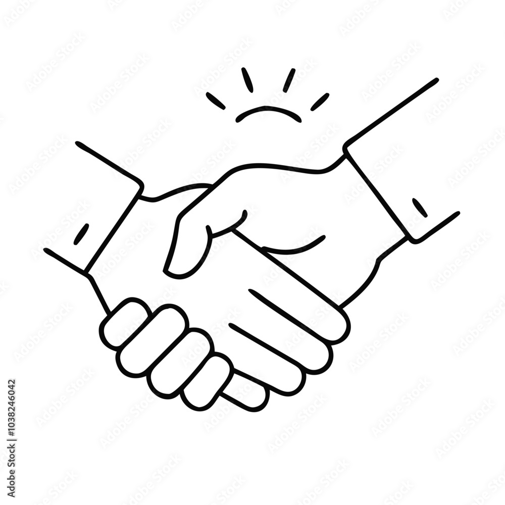 Fototapeta premium Handshake symbolizing agreement and partnership 