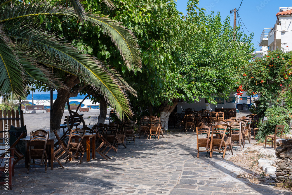 Karavostamo village, Ikaria island, Greece