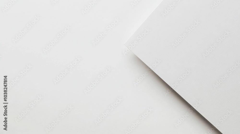 A smooth, white paper surface with a slight texture, perfect for showcasing stationery items or small products. A smooth, white paper surface with a slight texture, perfect for showcasing stationery items or small products.