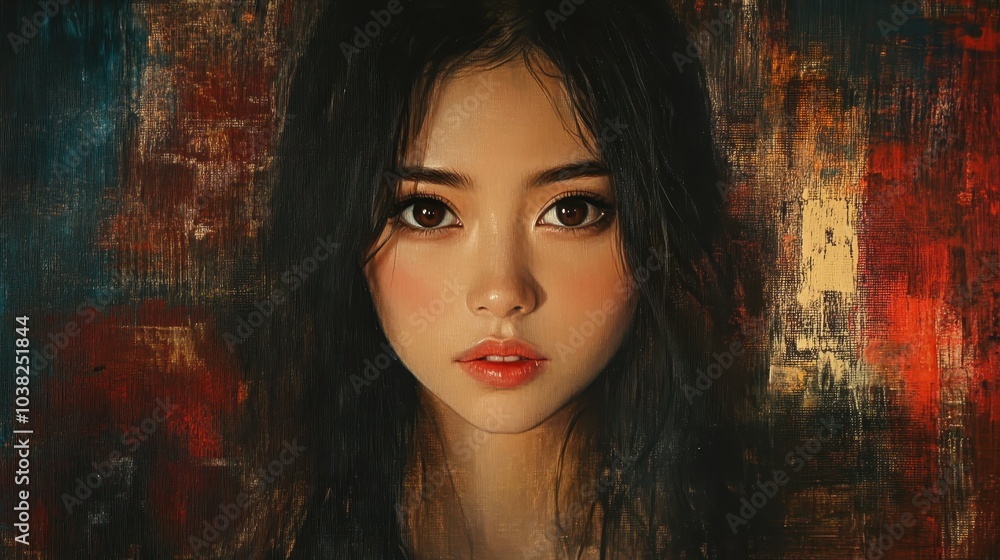 portrait of an asian girl portrait of an asian girl