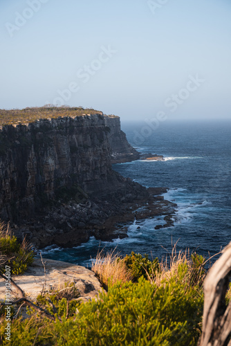 Shoreline of Manly as seen on North Head Sanctuary during an afternoon walk (Sydney, Australia) photo