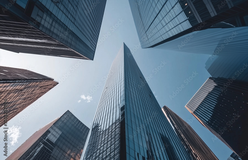 Fototapeta premium Business skyscrapers in the Financial District