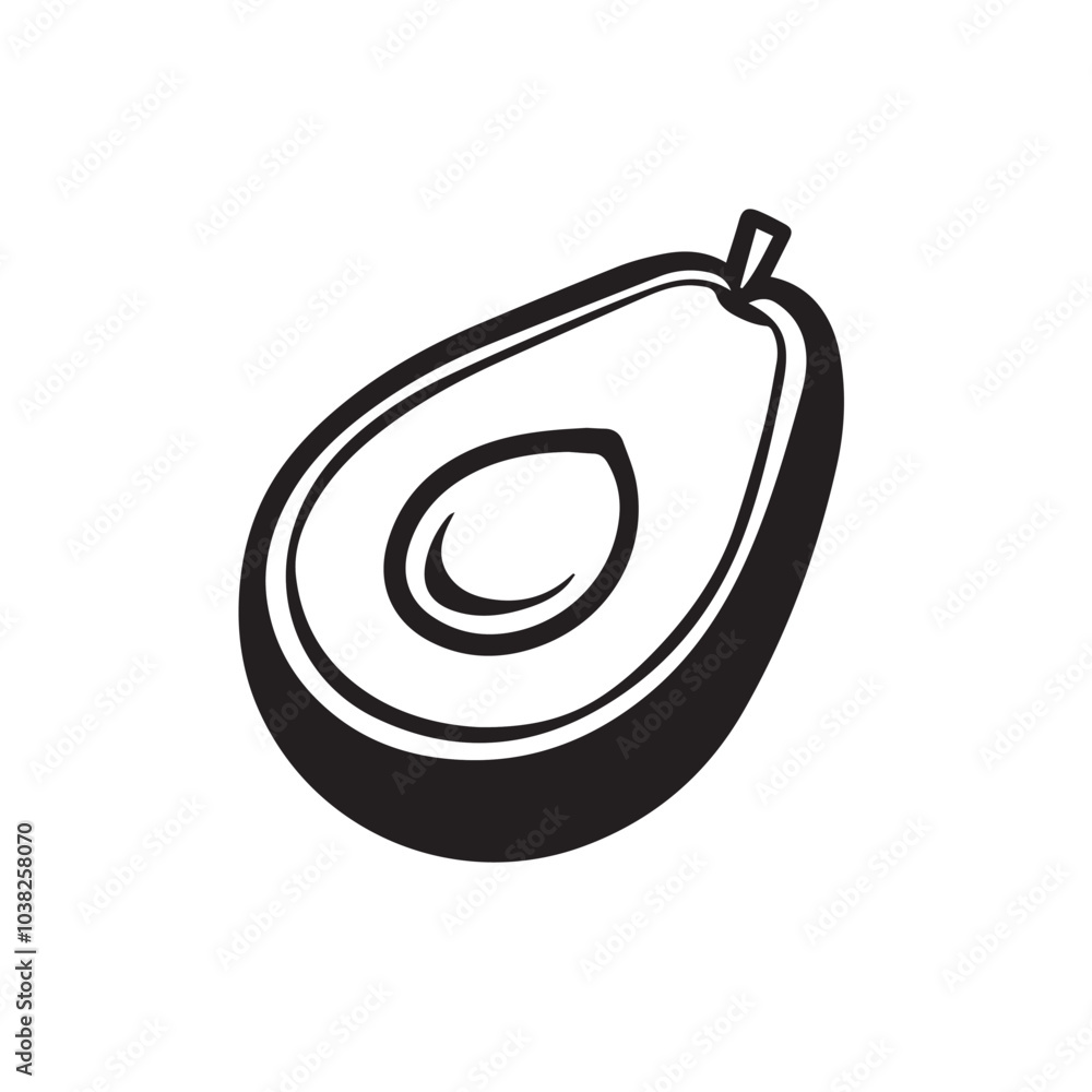 Avocado In cartoon, hand-drawn flat style. image for social media, websites and UI. Isolated 2D vector design in logo, icon, sketch style, simple line vector, single color. AI Generative Art. Avocado In cartoon, hand-drawn flat style. image for social media, websites and UI. Isolated 2D vector design in logo, icon, sketch style, simple line vector, single color. AI Generative Art.
