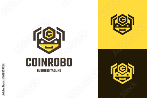 crypto bot logo vector