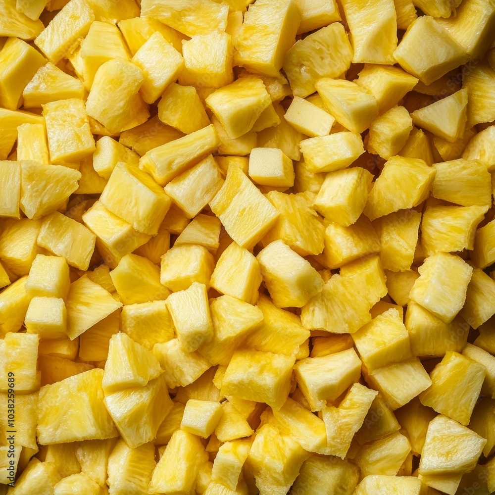 Chopped pineapple for background Chopped pineapple for background