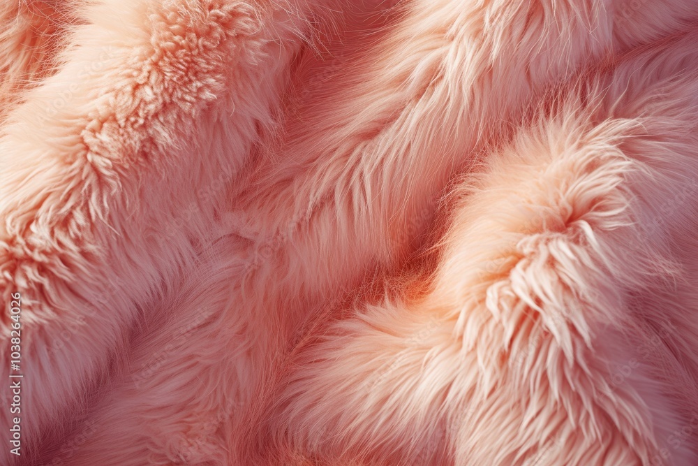 Stylish top view of a plush fur textured jacket in soft pastel tones, showcasing intricate details and cozy appearance ideal for winter fashion Stylish top view of a plush fur textured jacket in soft pastel tones, showcasing intricate details and cozy appearance ideal for winter fashion